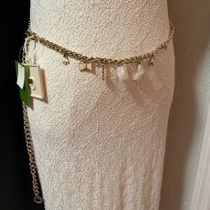 Kate Spade Gold Chain Belt with Charms